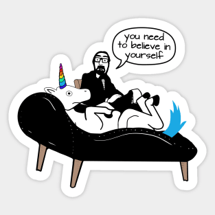 Therapist - Unicorn does not believe in itself. Sticker